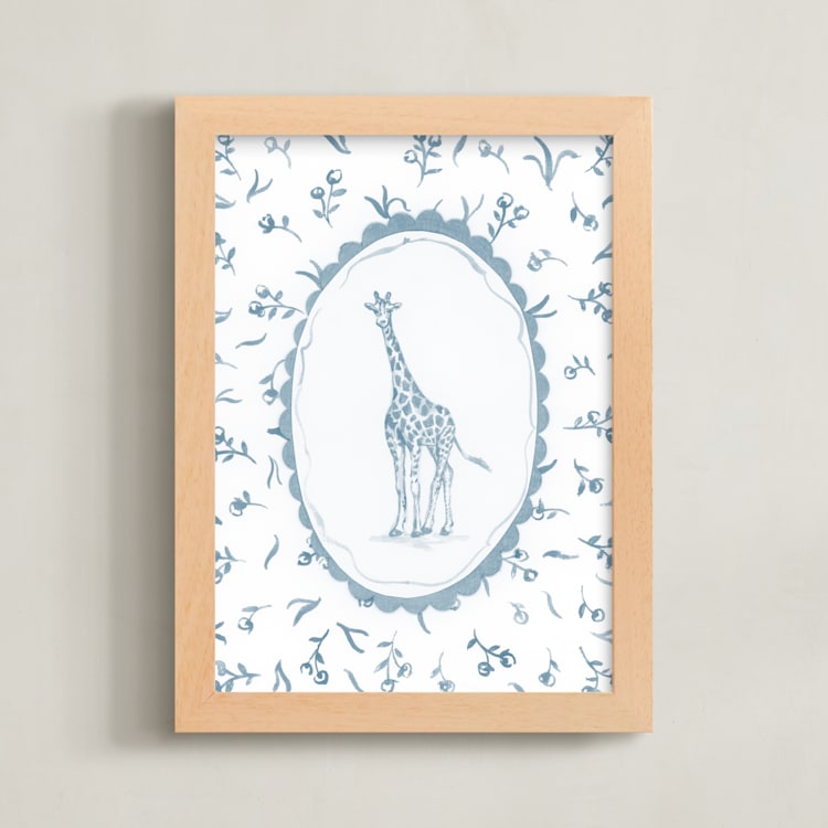 "Safari Heirloom 3" - Art Print in Morning Sky by Haley Knighten - Framed