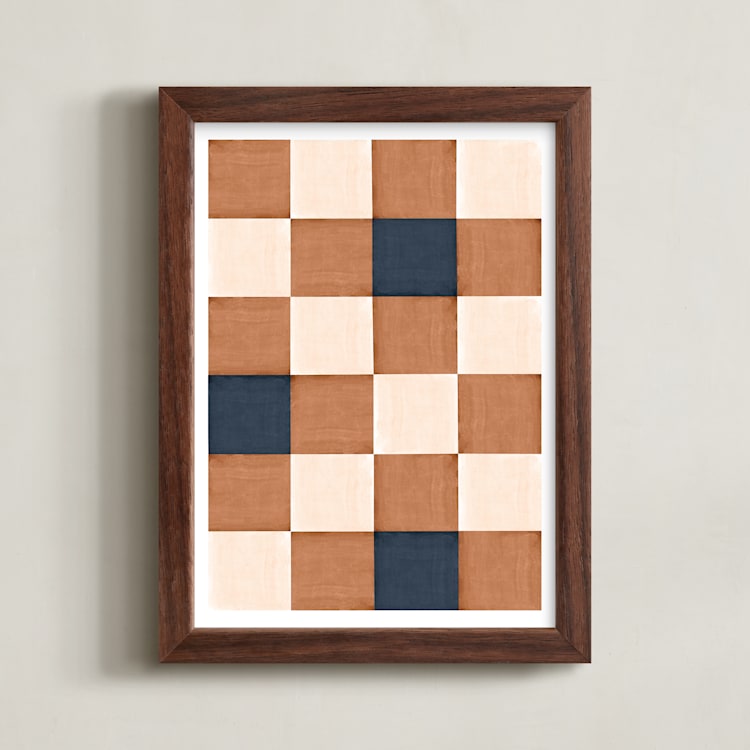 "Check" - Art Print in Bronze by Baumbirdy - Framed