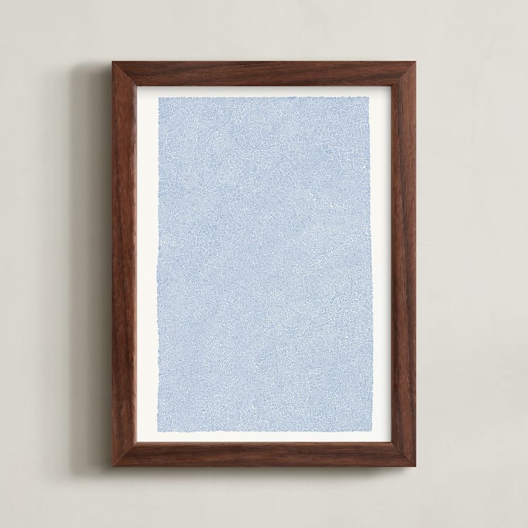 "Vibes" - Art Print in Rich Blue by Emily Kariniemi - Framed