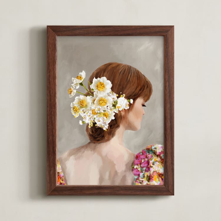 "Sanguine" - Art Print in Ivory by Marabou Design - Framed