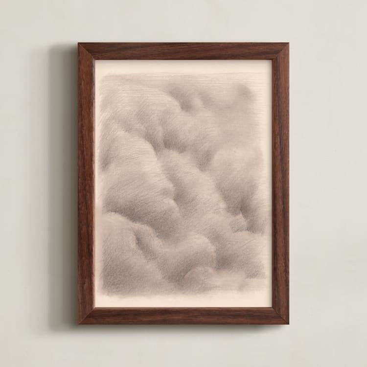 "La Nube" - Art Print in Vintage Ivory by jinseikou - Framed