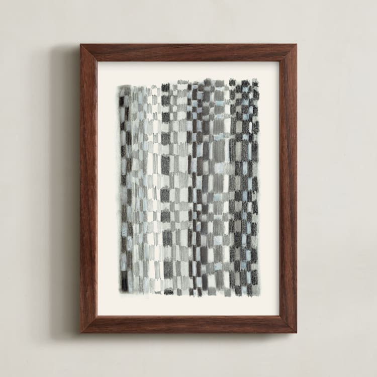 "Tapete" - Art Print in Warm grey by Catilustre - Framed