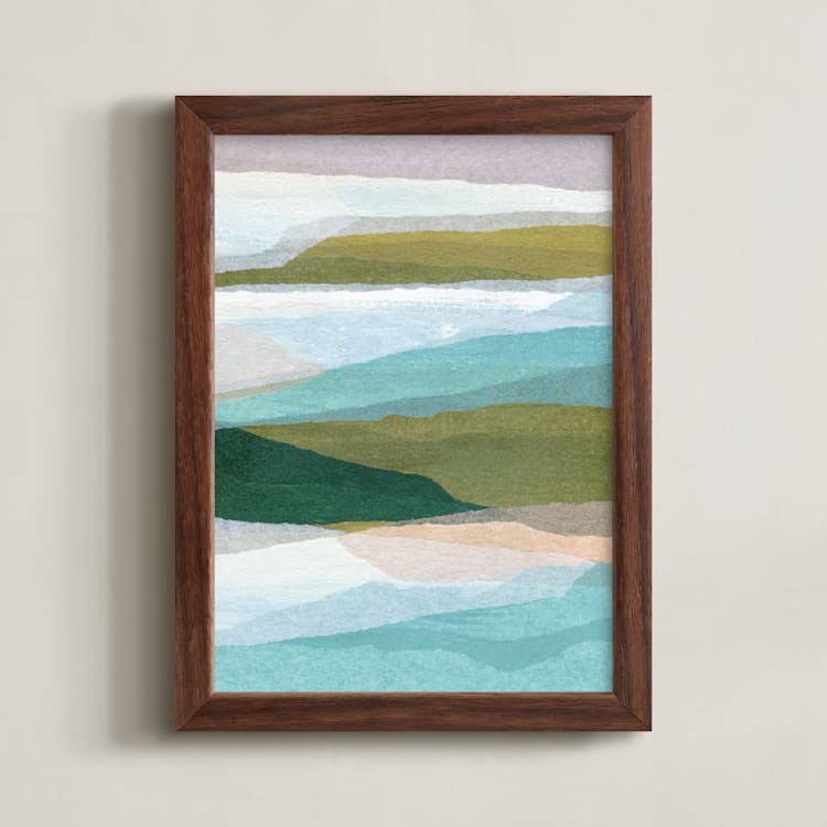 "Over the Pass 1" - Art Print in Sky by Carrie Moradi - Framed