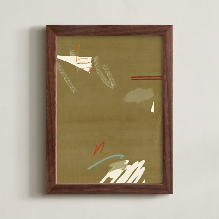 "Room 3 II" - Art Print in Earth Brown by Shiho Whitehead - Framed