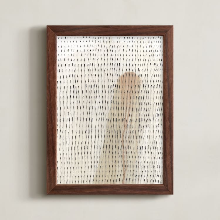 "Rhythm Disrupted" - Art Print in Muted Walnut by Luci Power - Framed