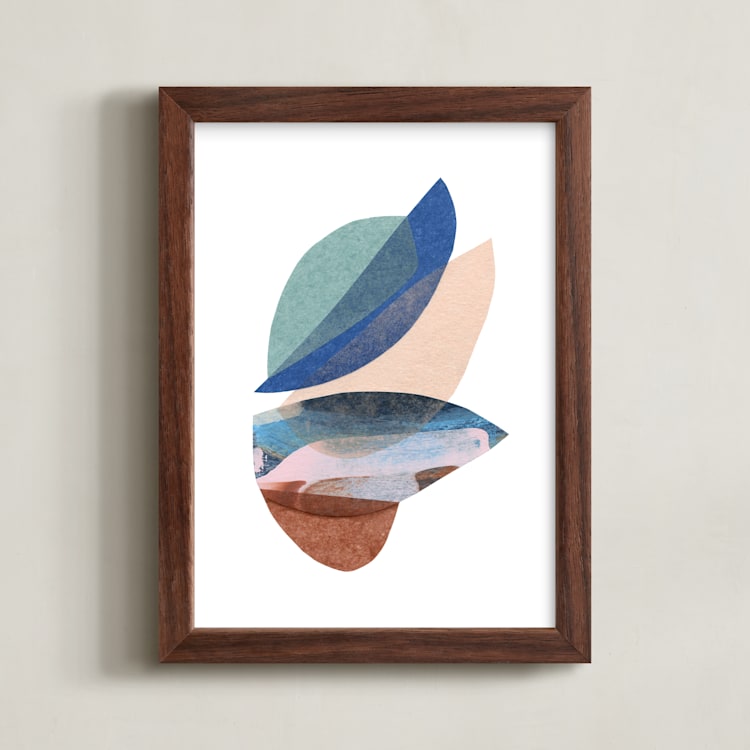 "tropical flora" - Art Print in rainbow by Carrie Moradi - Framed