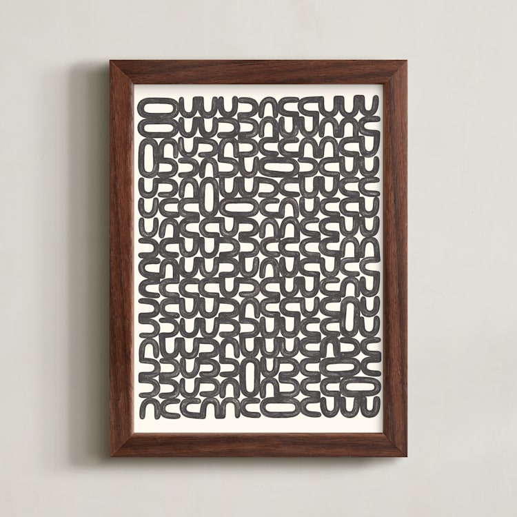 "Language" - Art Print in Graphite Stick by Emily Kariniemi - Framed