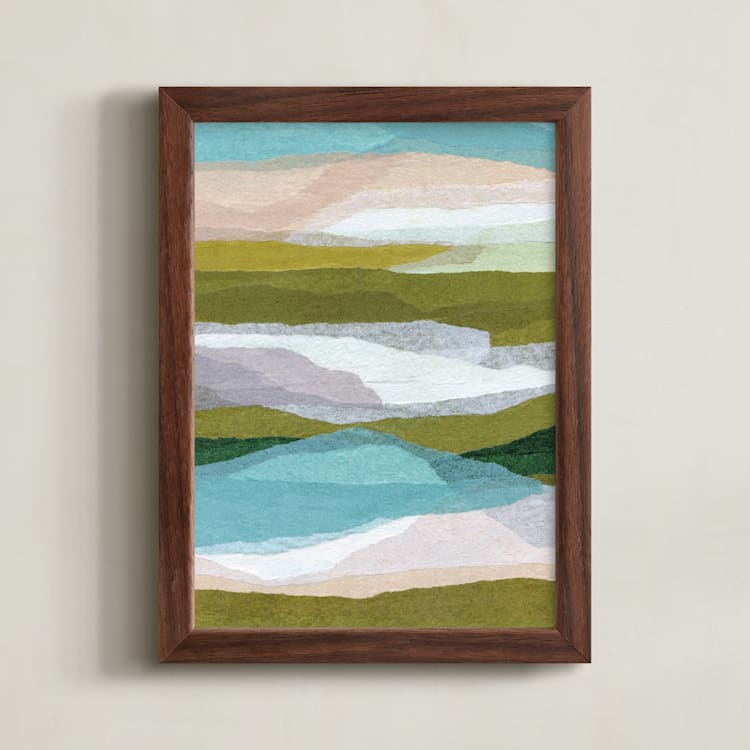 "Over the Pass 2" - Art Print in Sky by Carrie Moradi - Framed