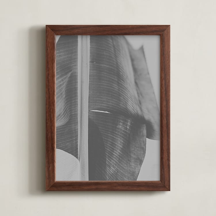 "rainforest leaf" - Art Print in steel grey by Alicia Abla - Framed