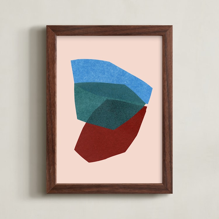"paper space II" - Art Print in rocket pop by Carrie Moradi - Framed