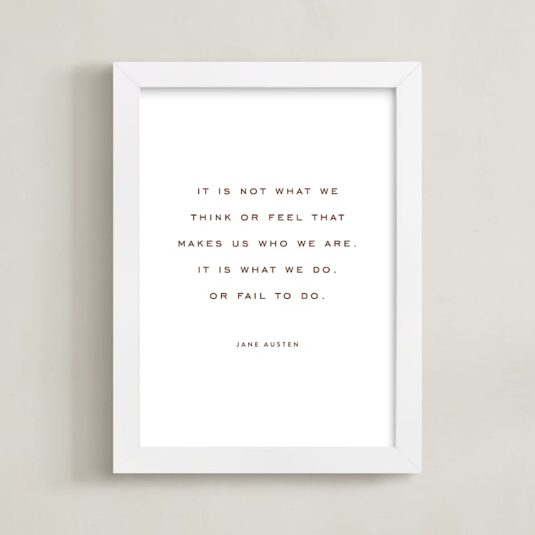 "Your Quote: Portrait Orientation Custom Print" - Custom Print in Rustique by Minted - Framed