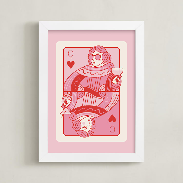 "The Queen: Custom Print" - Custom Print in Bubblegum by Jenna Holcomb - Framed