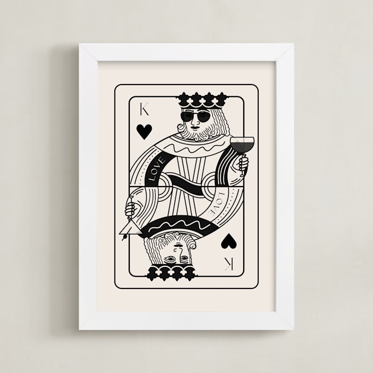 "The King: Custom Print" - Custom Print in Champagne by Jenna Holcomb - Framed