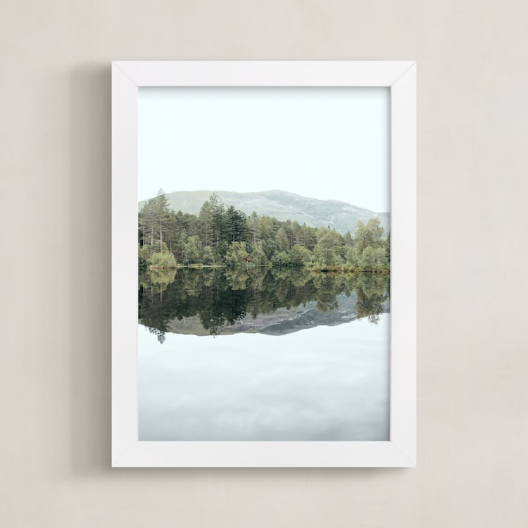 "Mirror Mirror II" - Art Print in Lake by lulu and isabelle - Framed