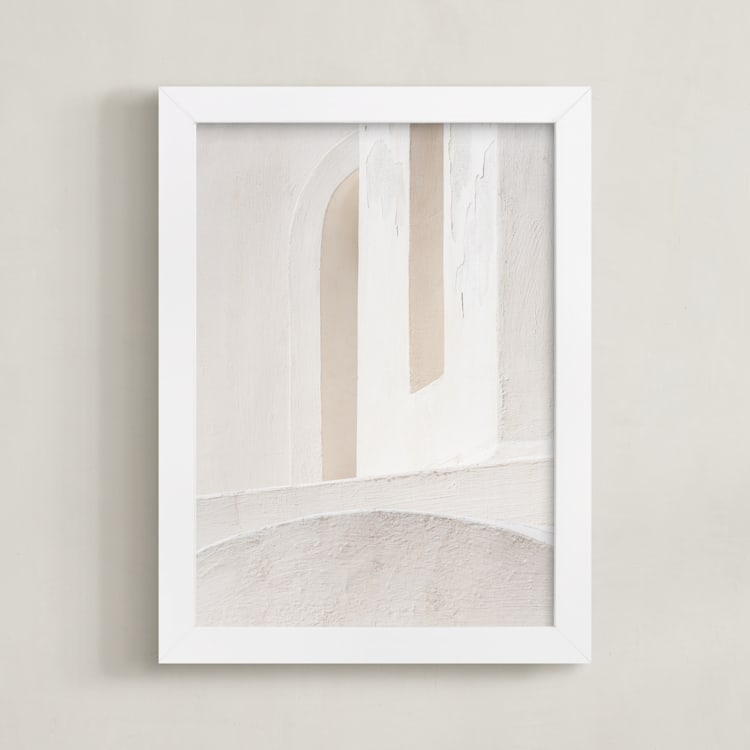 "Structural III" - Art Print in Stone by Jacquelyn Sloane Siklos - Framed