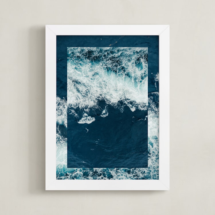 "Waves 1" - Art Print in Marine by lulu and isabelle - Framed