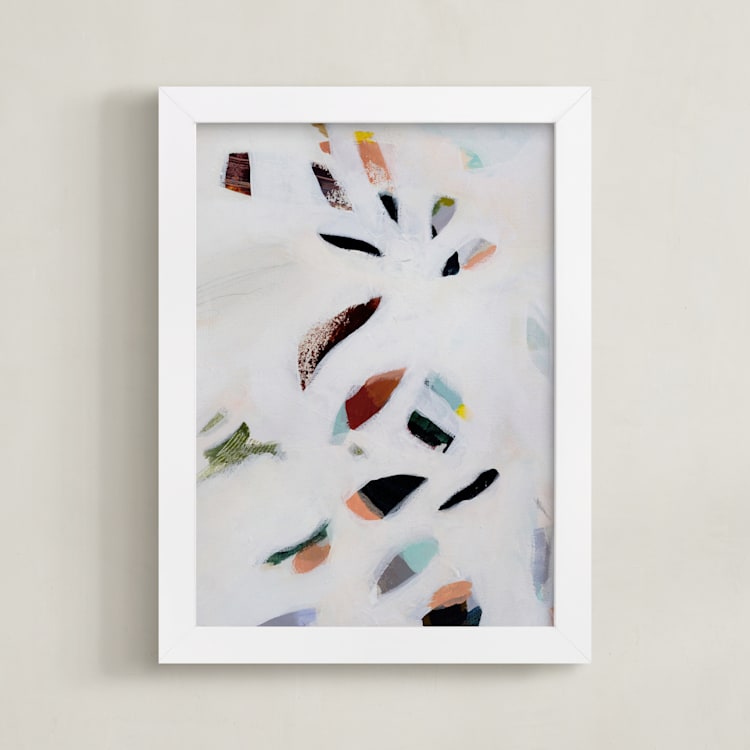 "Spring Thaw II" - Art Print in Ivory by Kayla King - Framed