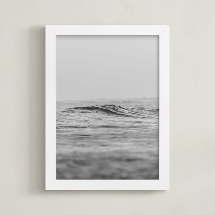 "Pacific Waters" - Art Print in Fog by Em Hale - Framed