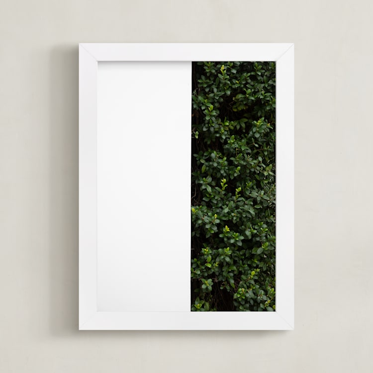 "verdant garden III" - Art Print in leaf by Sara Hicks Malone - Framed