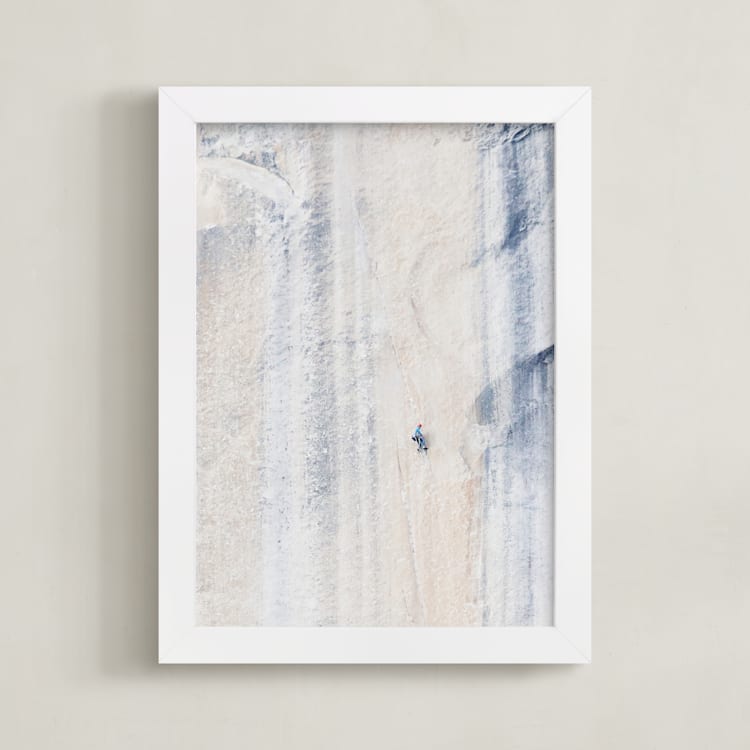 "El Capitan" - Art Print in Stone Blue by Mike Sunu - Framed