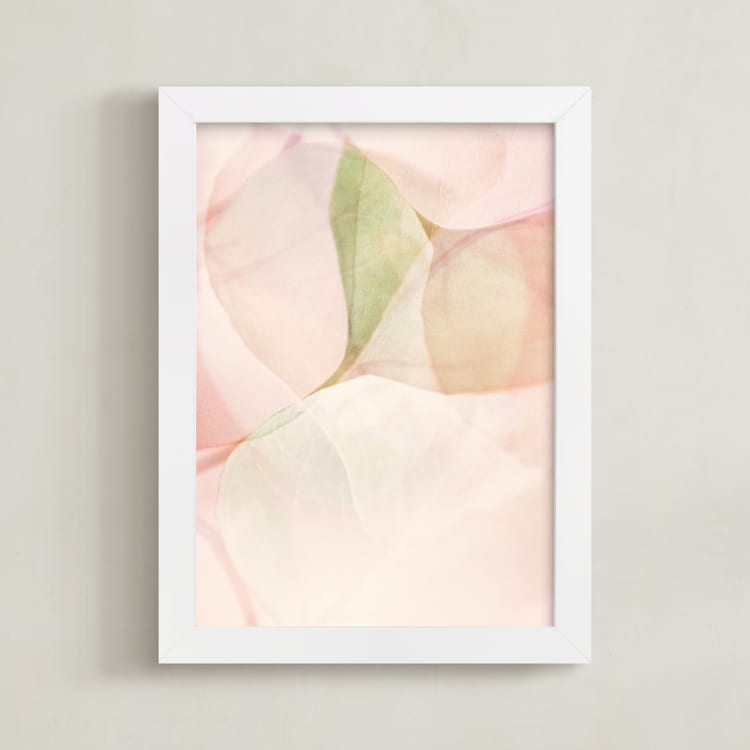 "Sweet Memories II" - Art Print in Peach by Lisa Sundin - Framed