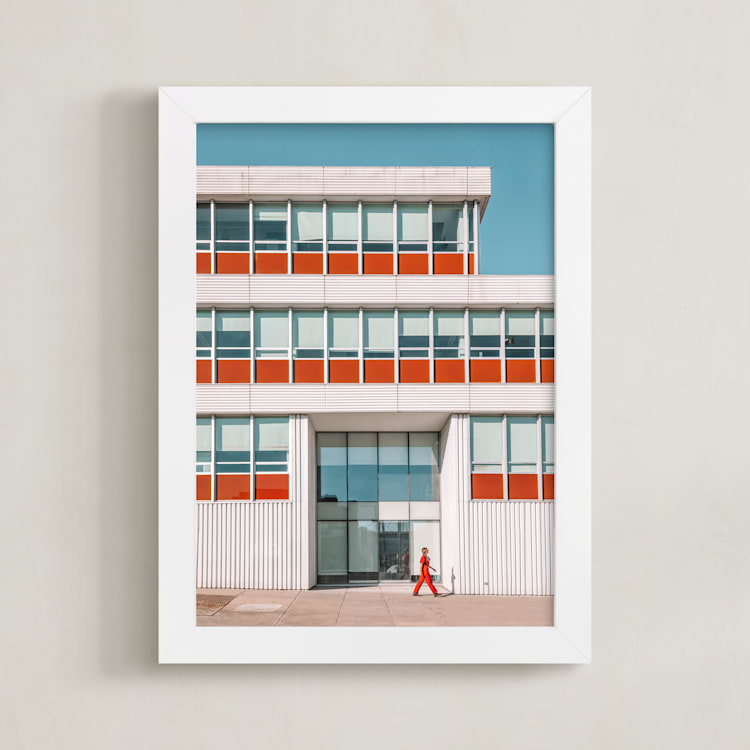 "strolling" - Art Print in Mid Century Rust by Alicia Abla - Framed