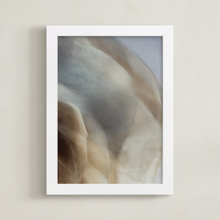 "Whispers of Innocence 2" - Art Print in Glazed Blue by Helen Makadia - Framed