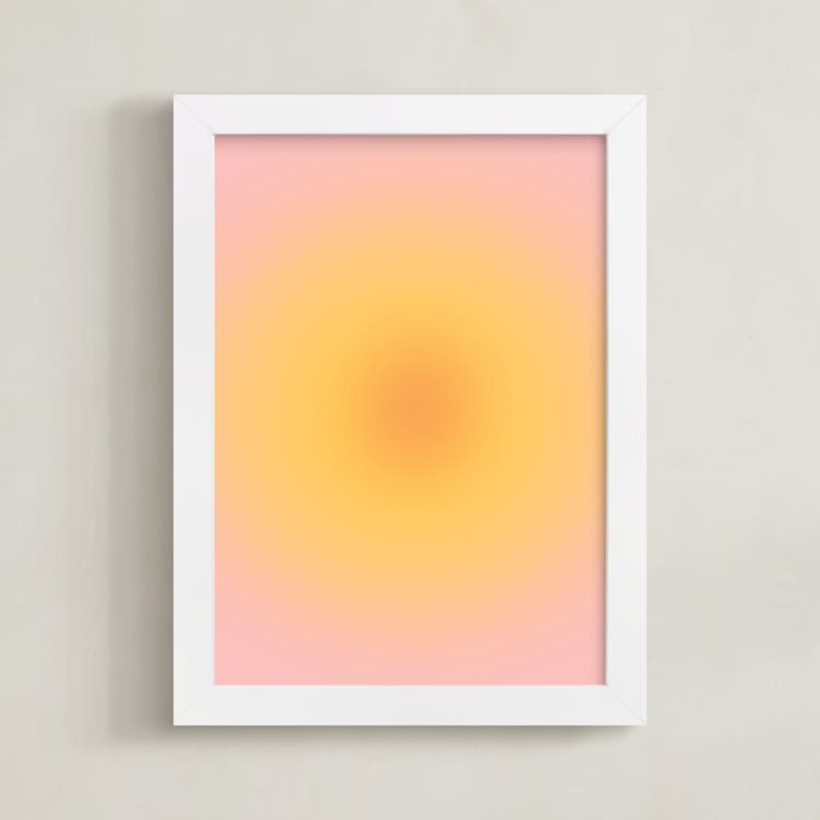 "Soft Sun" - Art Print in Sunrise by Emili Alfieri - Framed