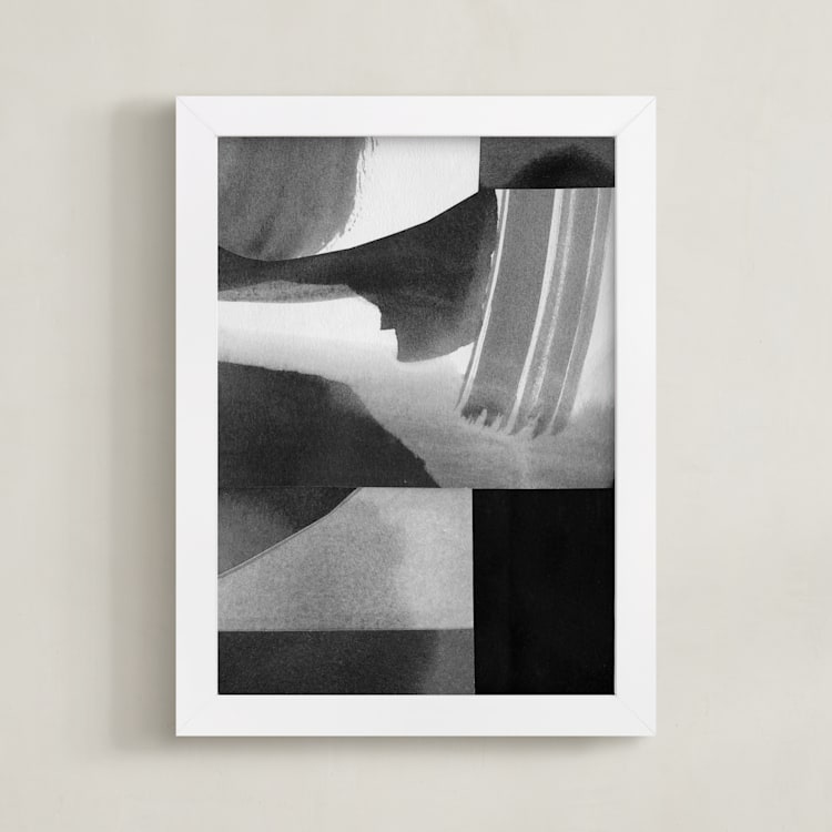 "Construct 33" - Art Print in Black & White by Ashleigh Ninos - Framed
