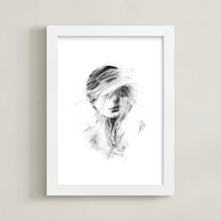"Whirlwind" - Art Print in Black & White by Jess Blazejewski - Framed