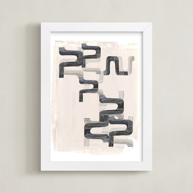 "Some dialogues" - Art Print in cloudy dialogues by Bethania Lima - Framed