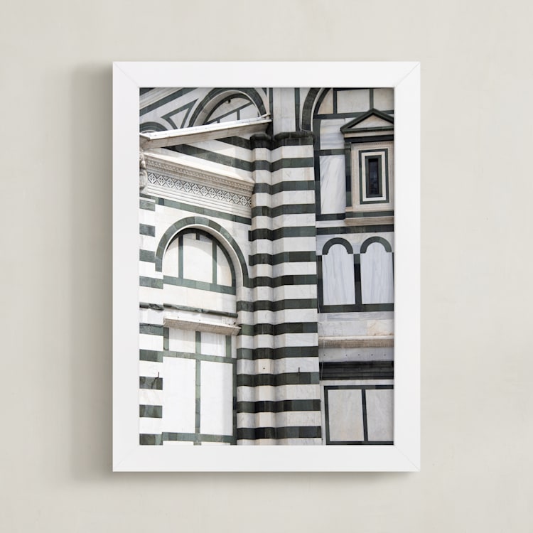 "Stripe" - Art Print in Stone by Jenna Holcomb - Framed