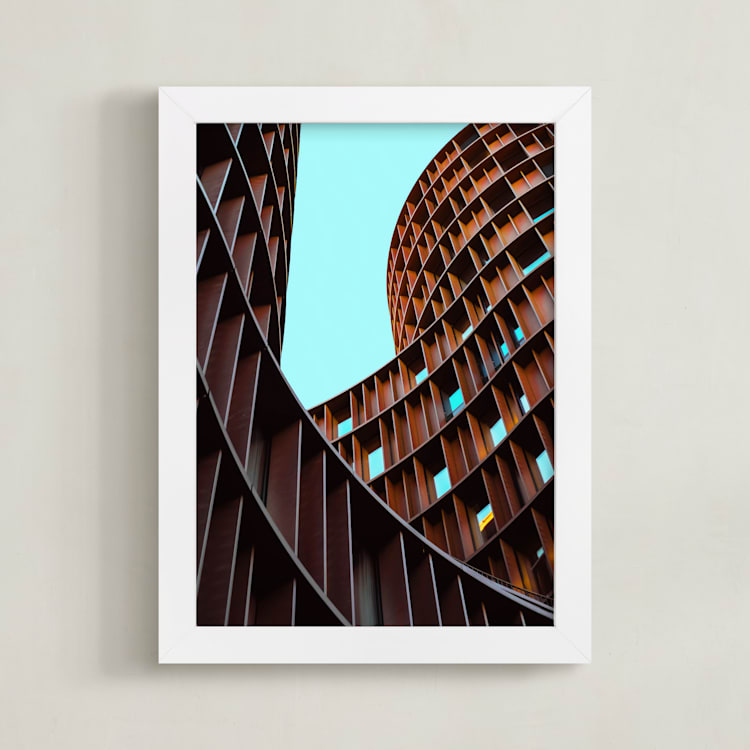 "Linjer in Color" - Art Print in Steel by Kate Baird - Framed
