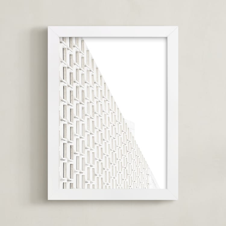 "Urban Alabaster" - Art Print in Stone White by Tania Medeiros - Framed