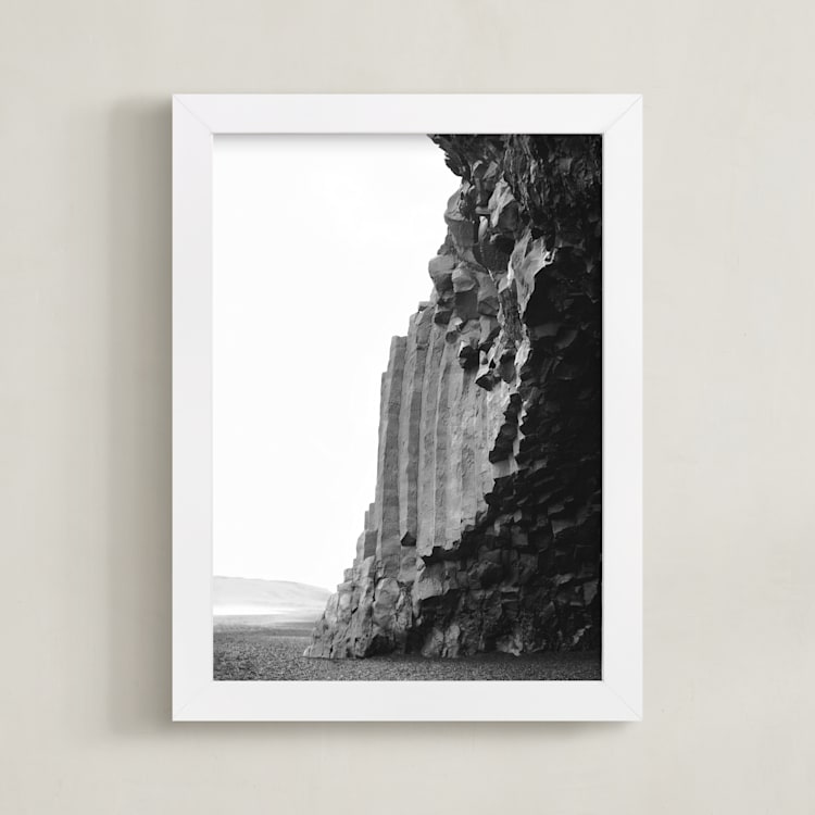 "basalt" - Art Print in steel grey by Alicia Abla - Framed