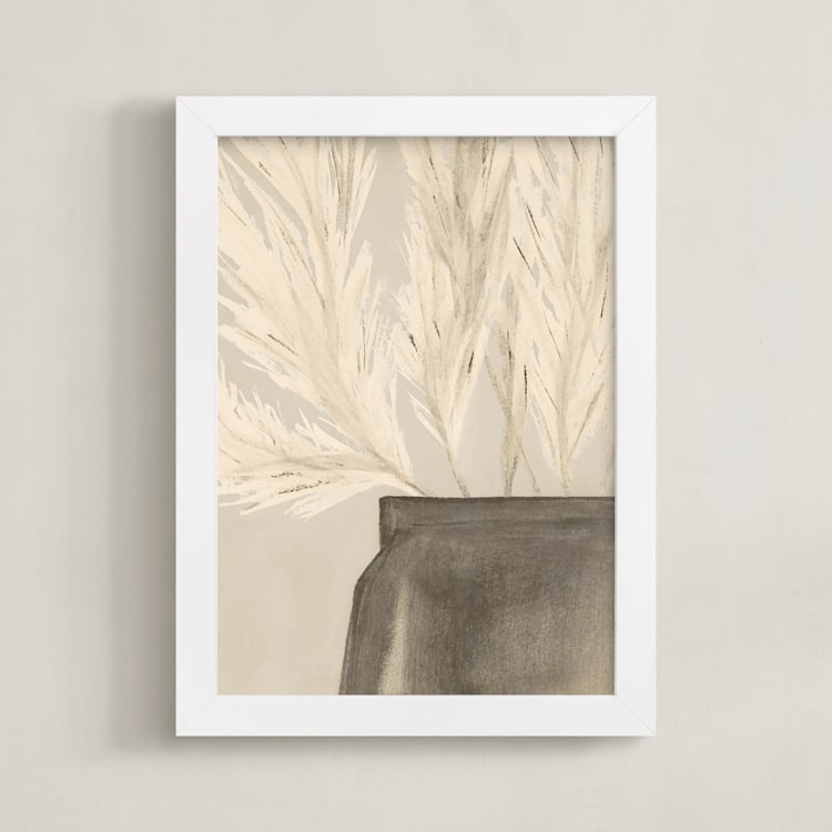 "Flower Market 02" - Art Print in Light Natural by Shawna Urban - Framed
