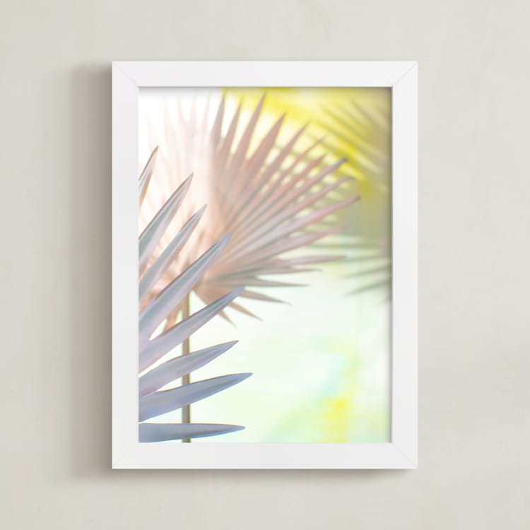 "electric palms" - Art Print in modern mauve by Alicia Abla - Framed