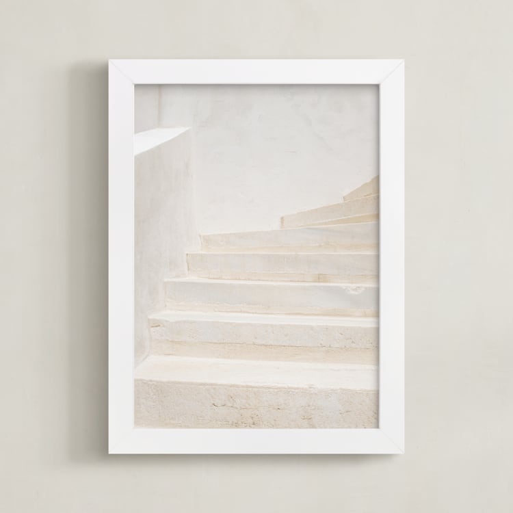 "Structural I" - Art Print in Stone by Jacquelyn Sloane Siklos - Framed