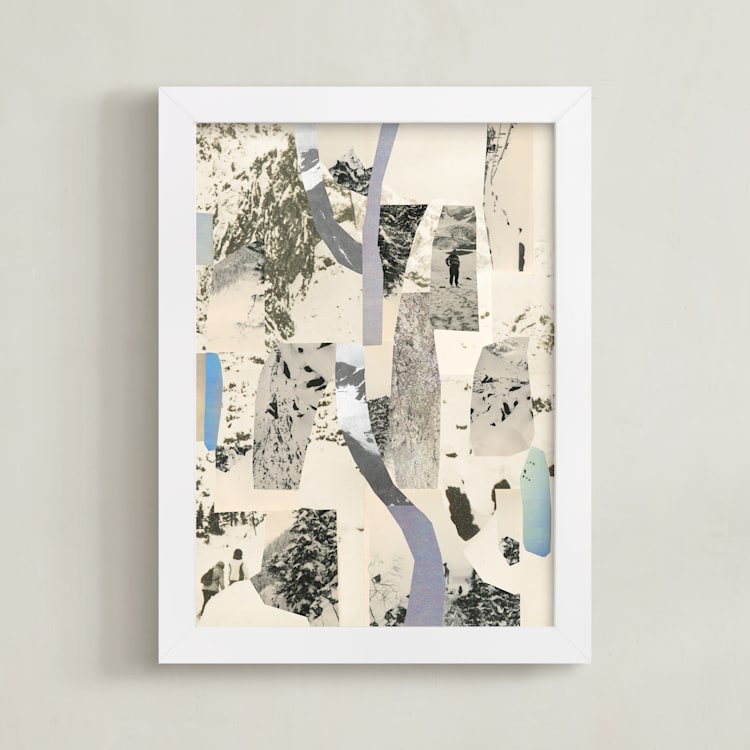 "Mountains" - Art Print in cool air by Sumak Studio - Framed