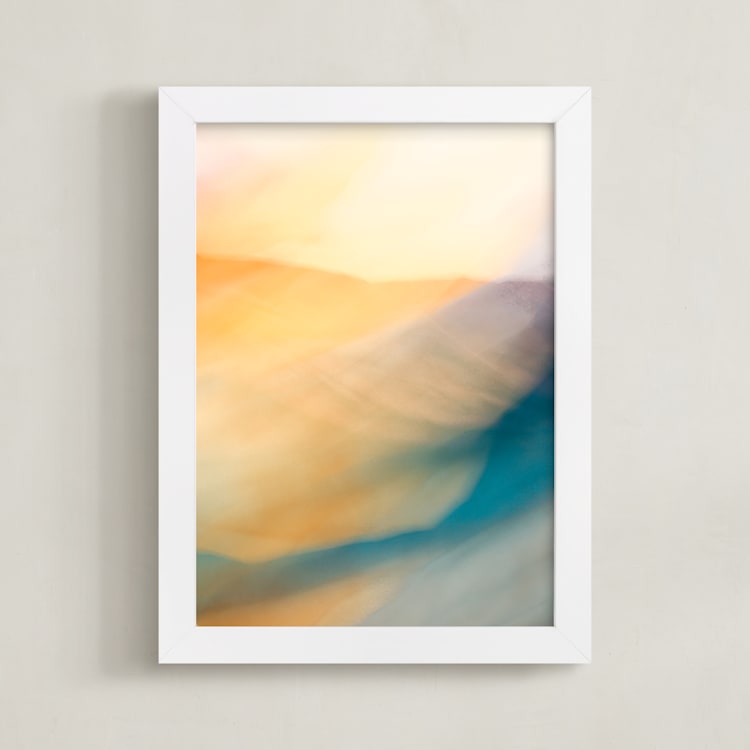 "Rays of Gold 2" - Art Print in Golden Rays by Helen Makadia - Framed
