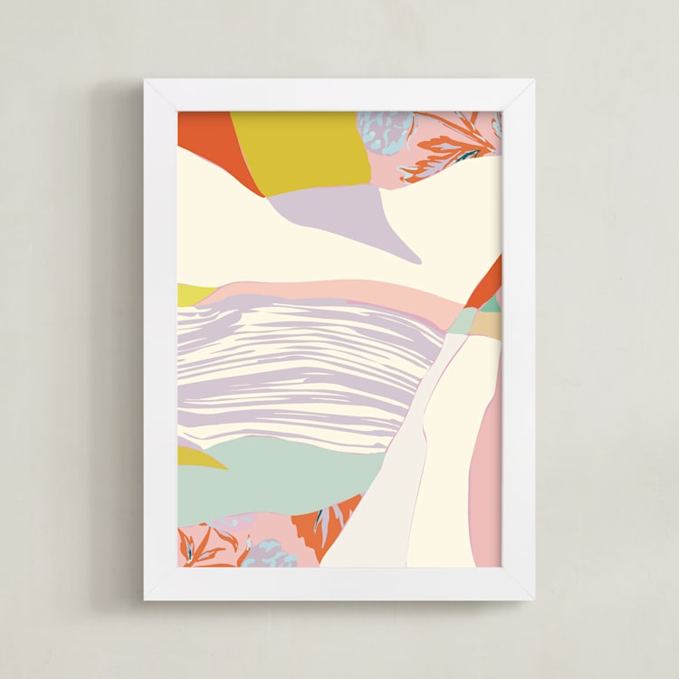 "Push and Pull" - Art Print in Lavender by Alicia Schultz - Framed