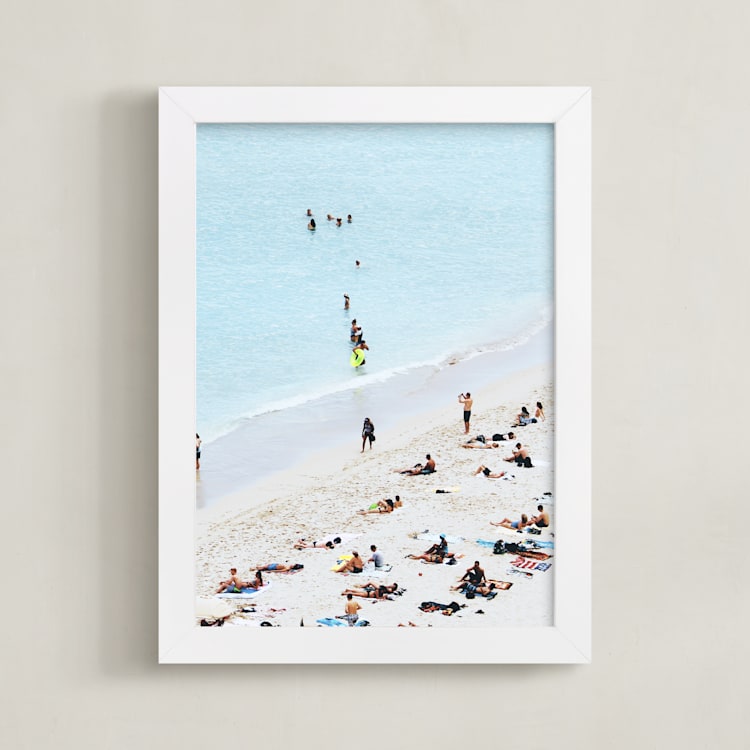 "If You Steal My Sunshine #2" - Art Print in Ocean Blue by Summer Strauch - Framed
