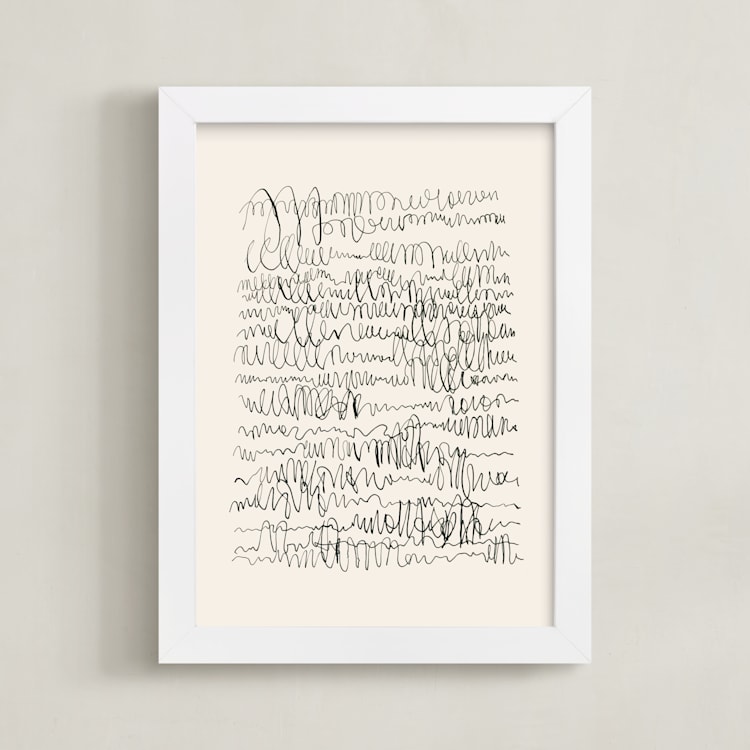 "Nature, you and me N.4 I" - Art Print in Monochrome by Catilustre - Framed
