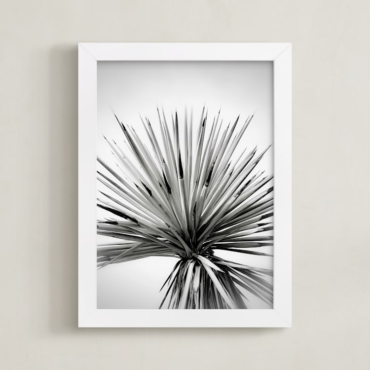 "Midsummer Haze" - Art Print in light hazy grey by Melissa Agular - Framed