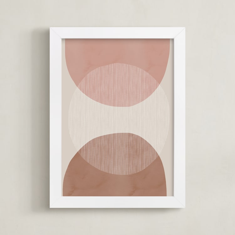 "Baked Earth Shapes" - Art Print in Baked Earth by Emanuela Carratoni - Framed