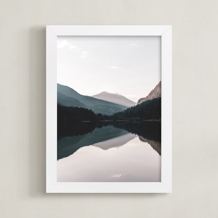 "Ruby Peaks" - Art Print in Forest by LindseyErin - Framed