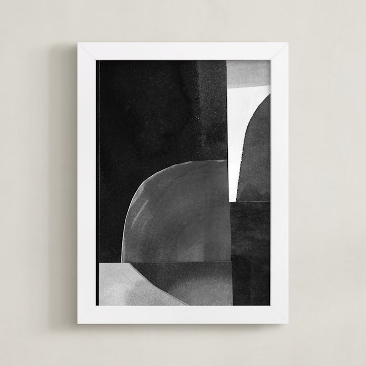 "Construct 32" - Art Print in Black & White by Ashleigh Ninos - Framed