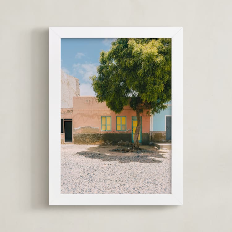 "Boa Vista" - Art Print in CP Blue by Kate Baird - Framed