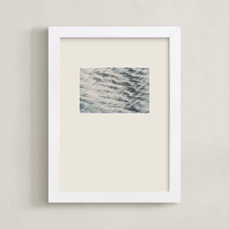 "Sand and Sea 1" - Art Print in Taupe Sand by Shawna Urban - Framed