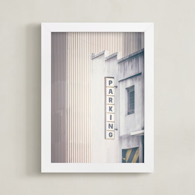 "Urban scene" - Art Print in Stone by Lucia Coppola - Framed